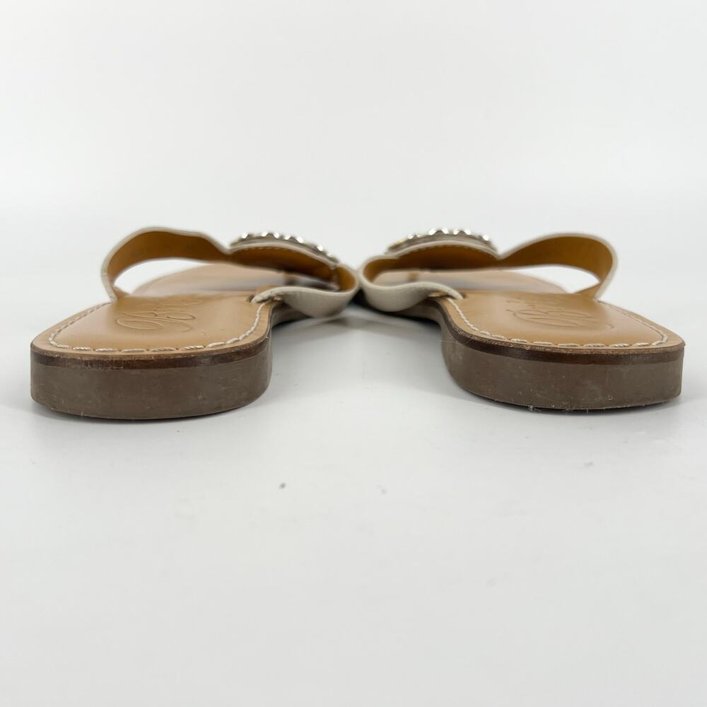 Brighton Alice white thong leather sandals 7.5 with box flip flop - Picture 5 of 9